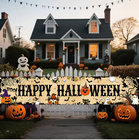 Happy Halloween Pumpkin Banner