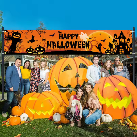 Happy Halloween Pumpkin Banner