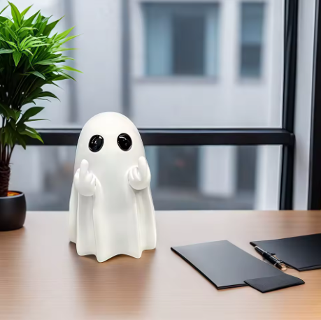 Middle Finger Ghost Statue