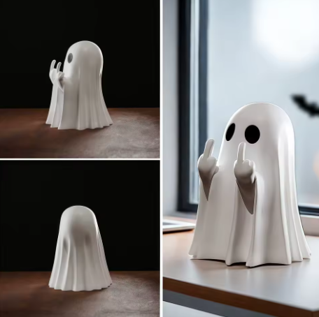 Middle Finger Ghost Statue